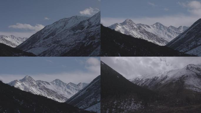 雅克夏雪山、雪山、雪景、四川黑水