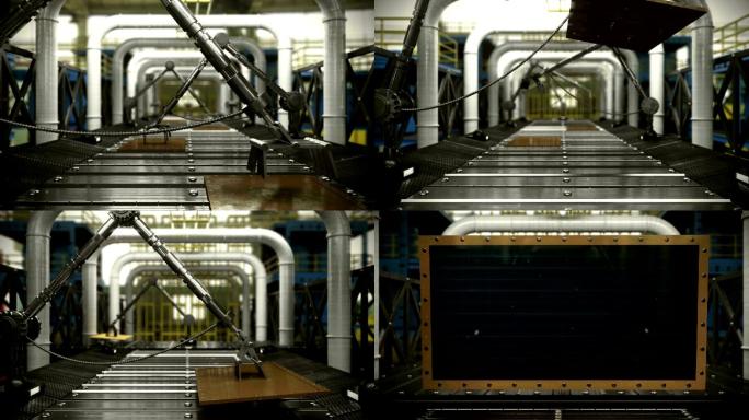 动画工业生产线3d钢铁加工中国机械AI智