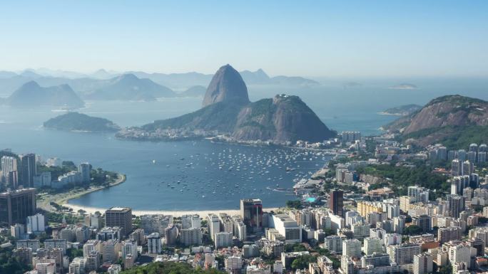 巴西里约热内卢巴西城市航拍巴西风光旅游