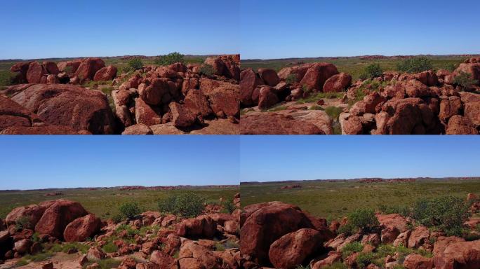 飞越澳大利亚的红色巨石