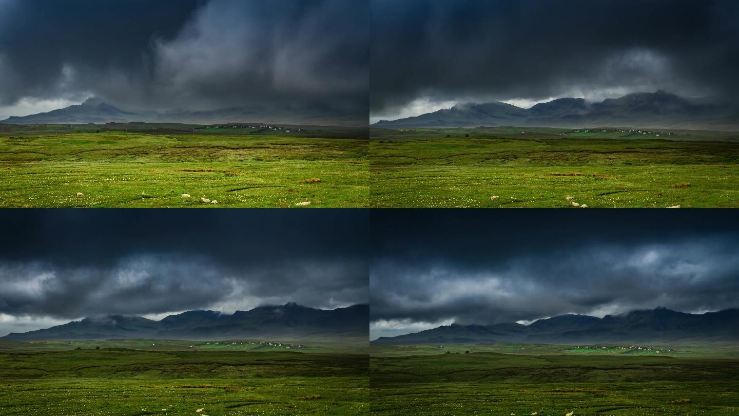 苏格兰斯凯岛菲尔德上空的风暴云