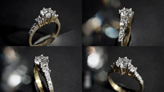 钻石戒指婚戒金属质感商品拍摄大钻戒