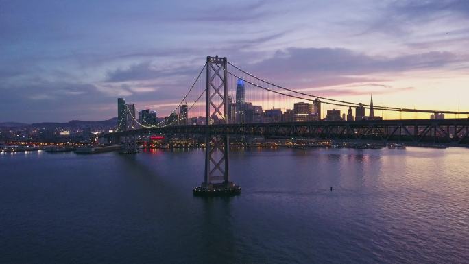 日落时分旧金山城市风光视频