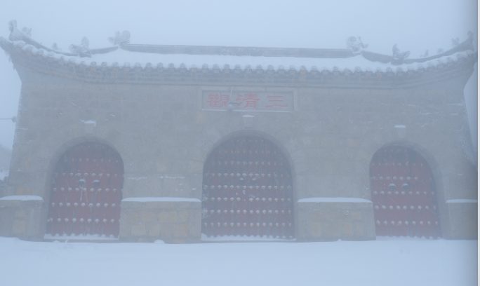 寺庙雪景