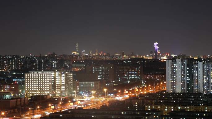 城市夜景延时