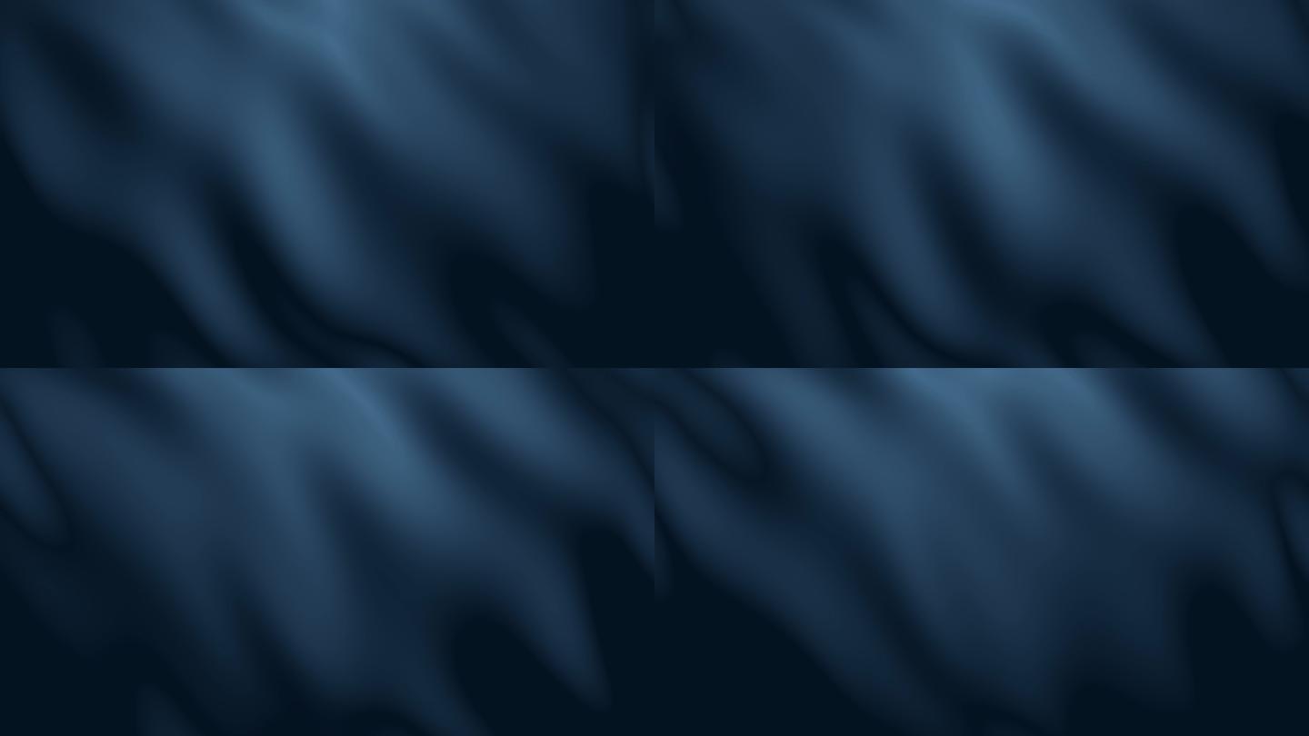 深蓝色面料波浪动画背景