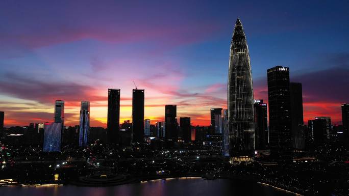 深圳地表绝美夜景航拍4K