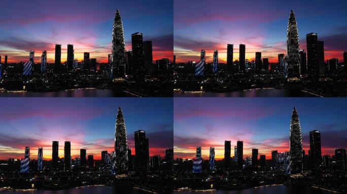 深圳地表绝美夜景航拍4K