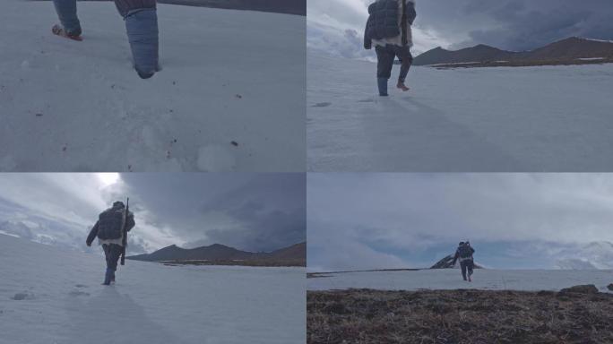 雅克夏雪山、红军、长征、爬雪山、红色素材