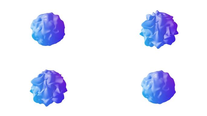 抽象紫蓝色3D球体