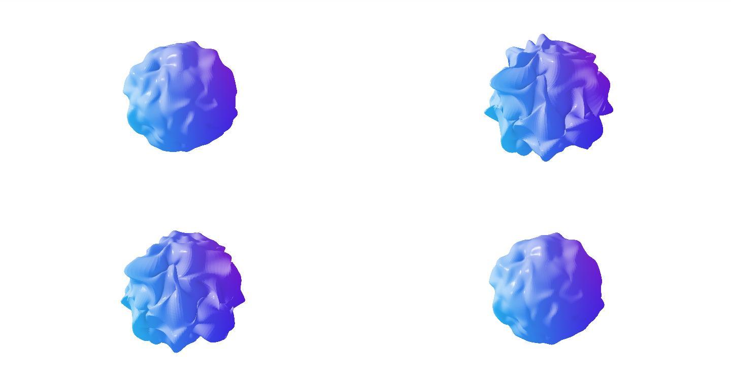 抽象紫蓝色3D球体