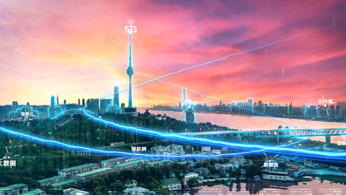 【4K】智慧武汉科技未来城市/物联网5G