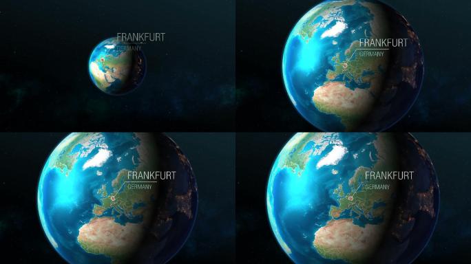 德国-法兰克福区域区位位置地点辐射覆盖