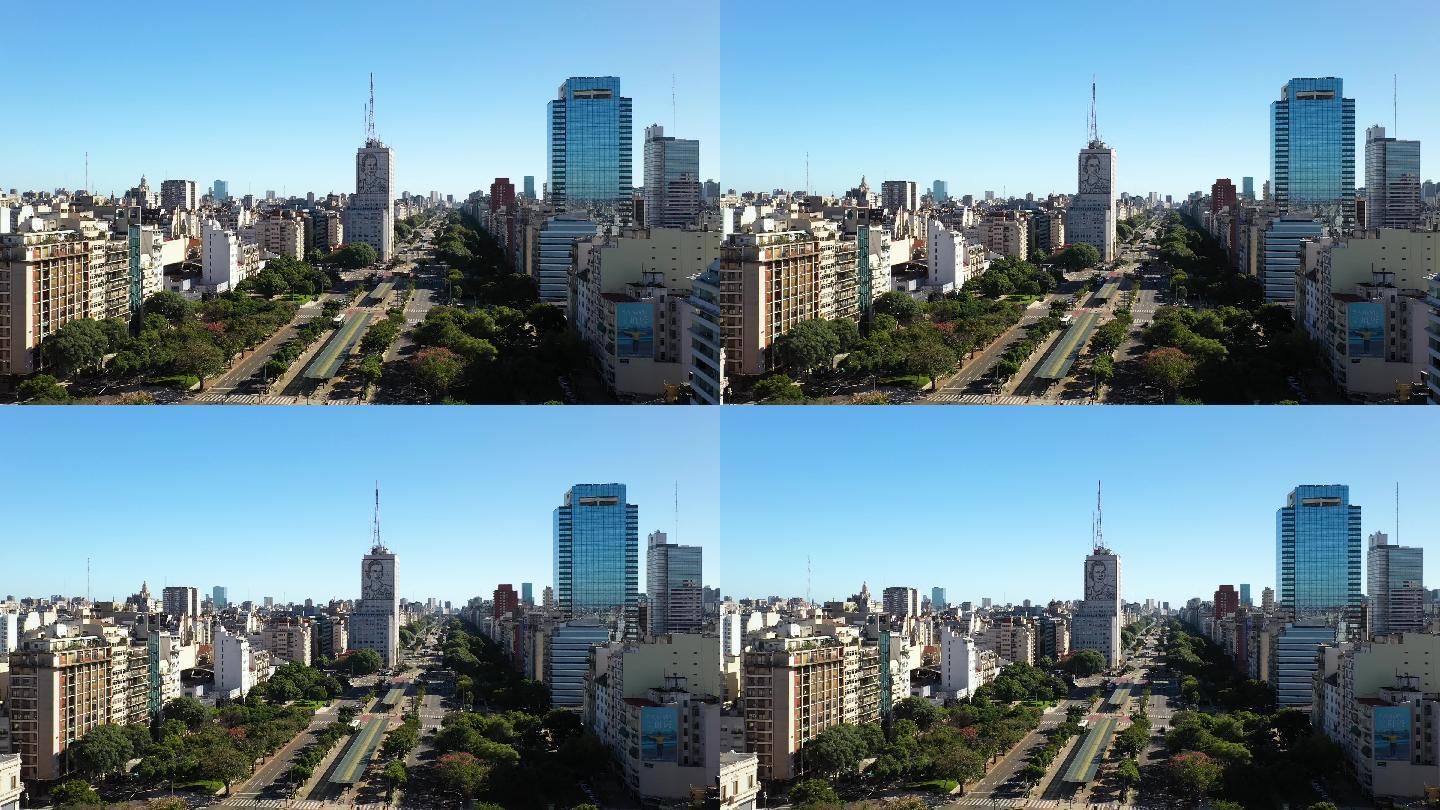 布宜诺斯艾利斯城市建筑快速发展航拍延时国