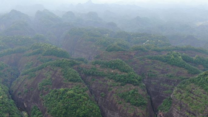 航拍湖南怀化万佛山4A景区