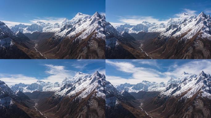 喜马拉雅山脉山区高山雪山