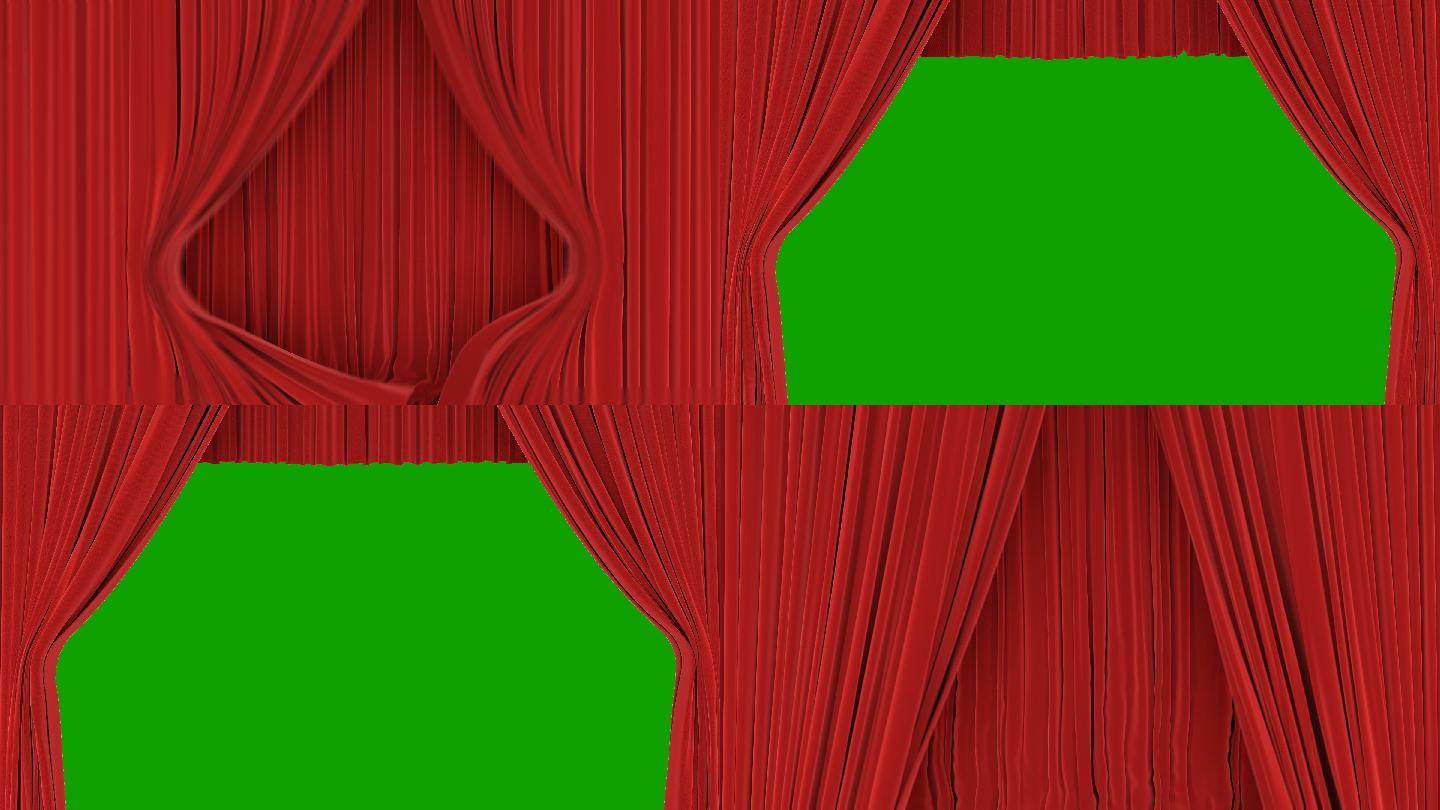 经典的红色戏剧抽象窗帘
