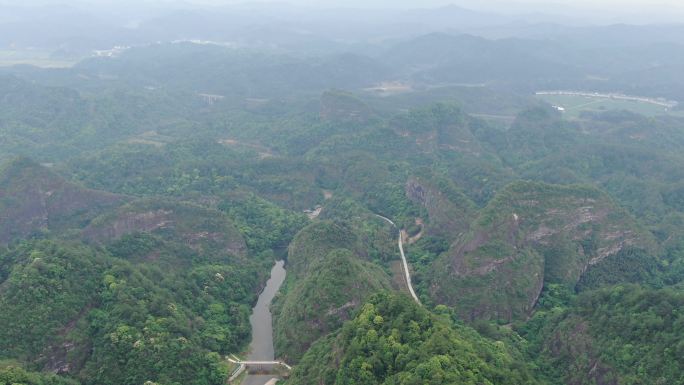 航拍湖南怀化万佛山4A景区