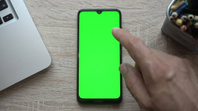 模拟手机屏幕背景点击触屏智能绿屏绿幕抠图