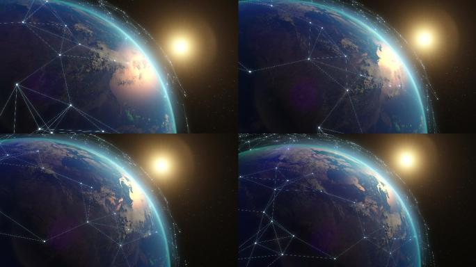 卫星网络全球互联网5G覆盖科技数据