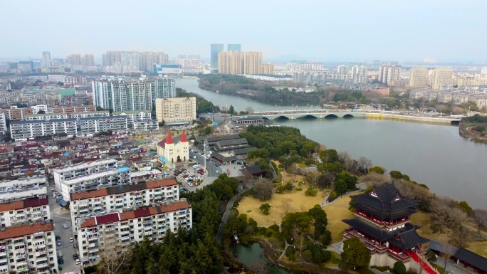 泰州 文峰桥 望海楼 南山律寺 电视塔