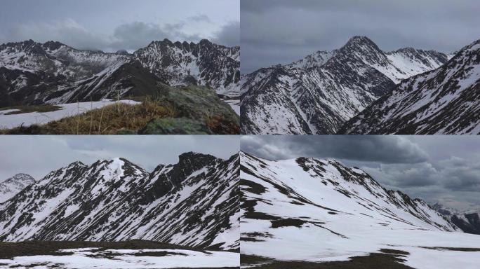 雅克夏雪山、雪山、雪景、四川黑水