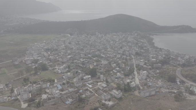 航拍 大理 洱海  公路 风景