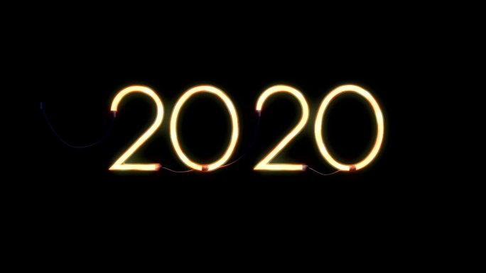 2020年假日霓虹灯闪烁