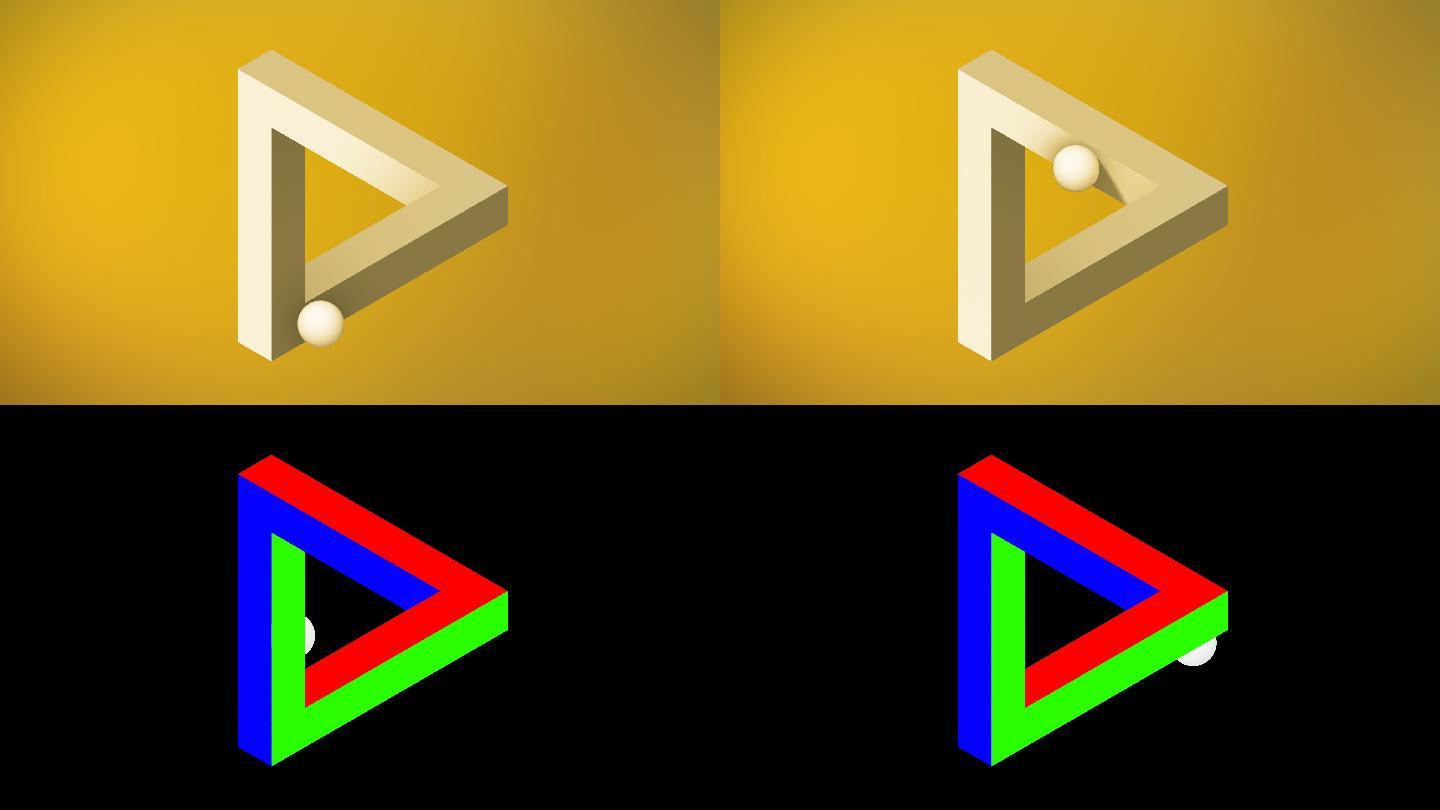 三角形卡通动漫3d运动简洁图像