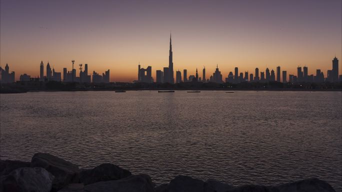 阿联酋迪拜的城市天际线