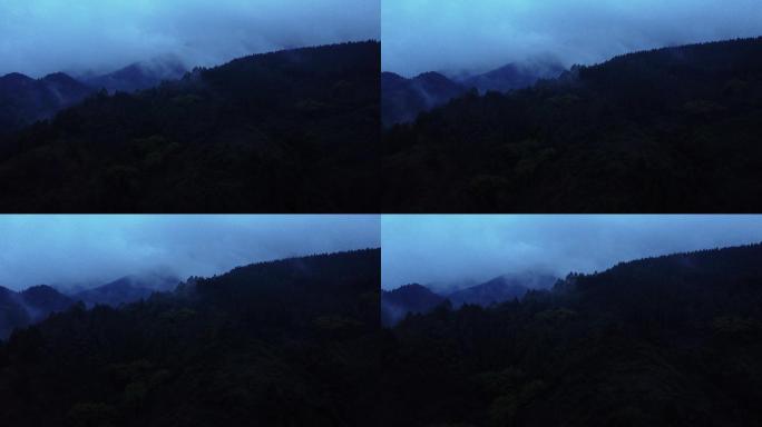 清晨阴暗山脉雨天山峰山脉气候自然山川