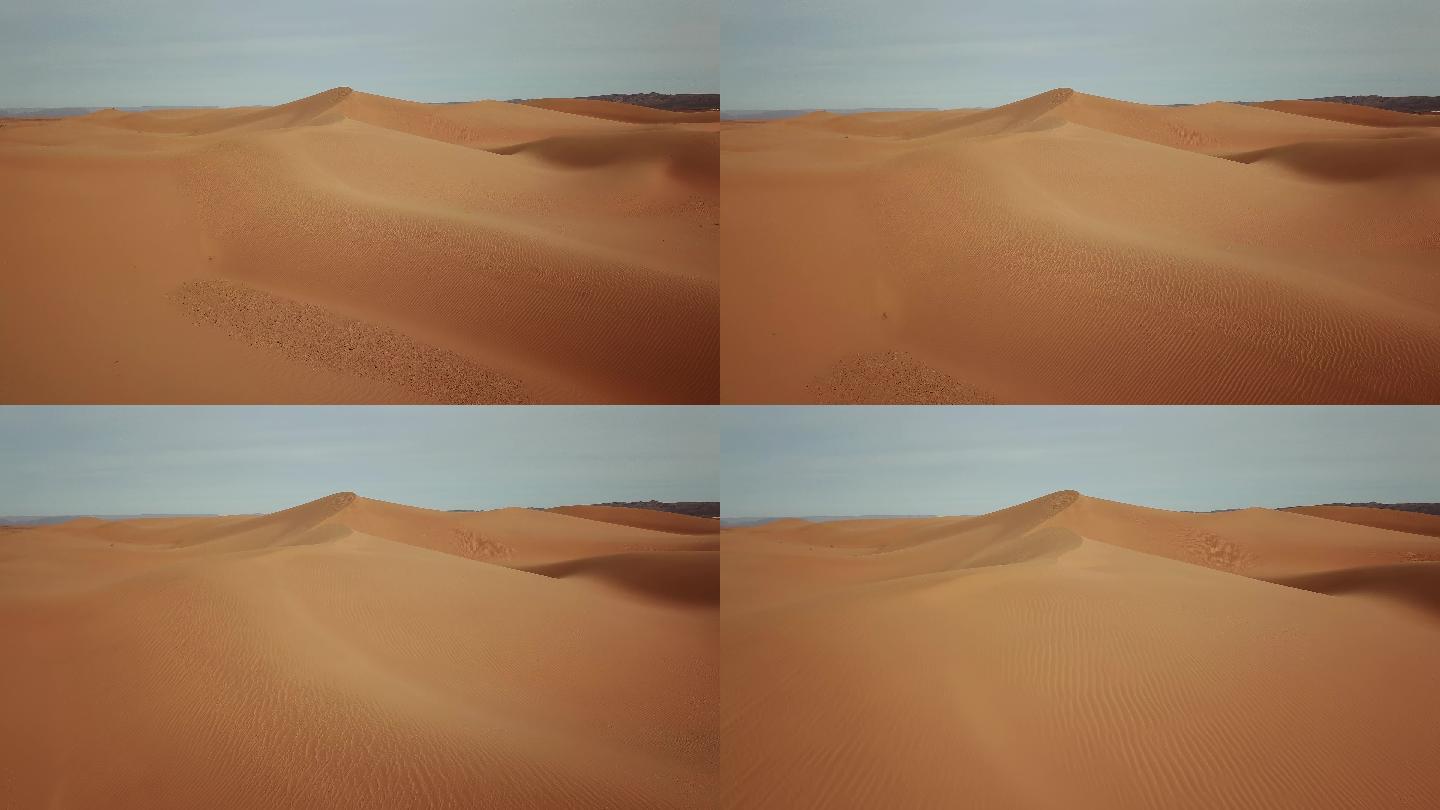 非洲撒哈拉沙漠沙丘鸟瞰图