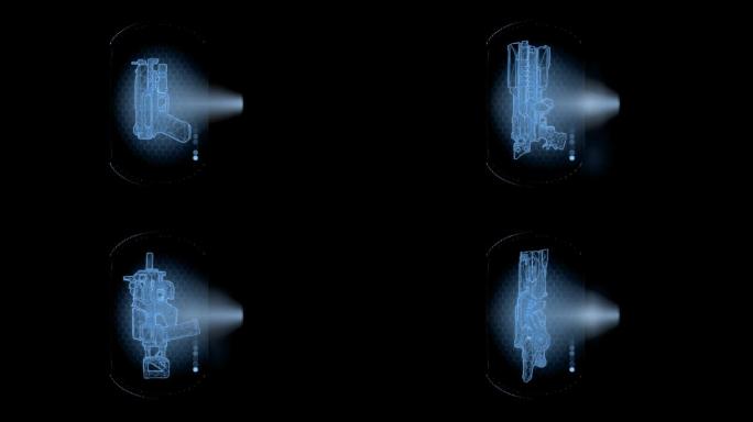 全息投影科技UI枪械带通道
