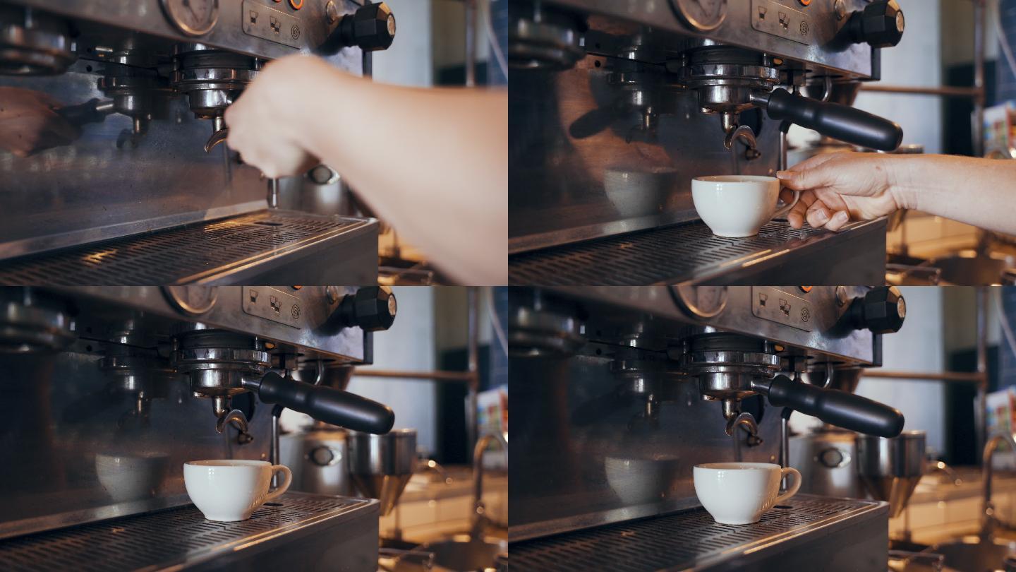 专业的浓缩咖啡机黑咖啡美式摩卡喝咖啡