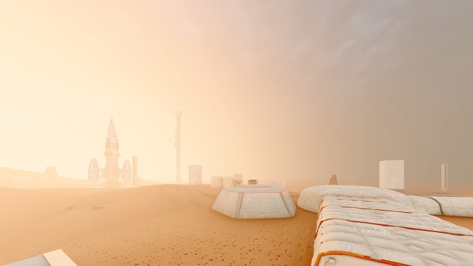 火星基地三维动画