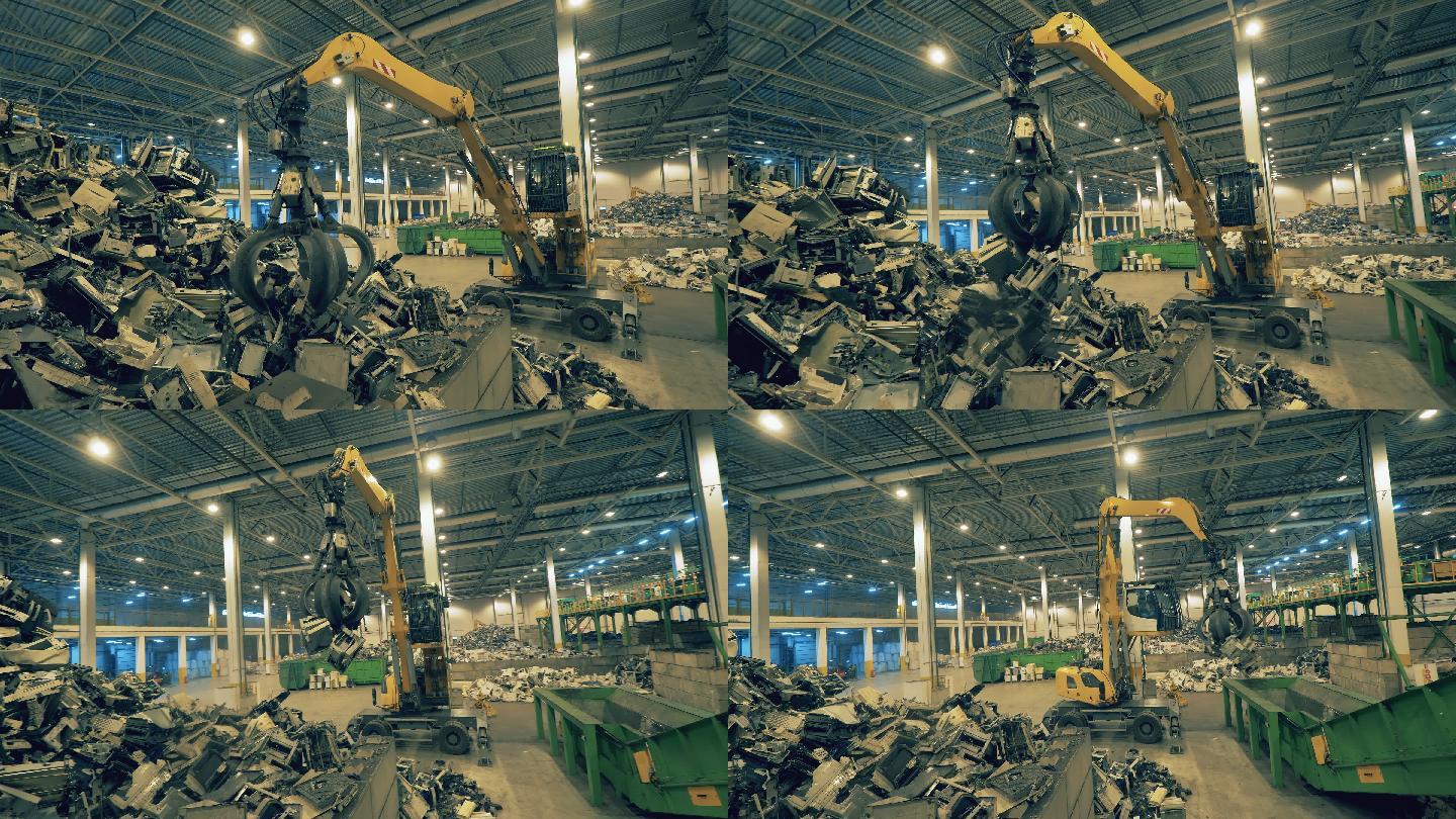 垃圾回收中心回收利用废铁钢材钢铁车间企业