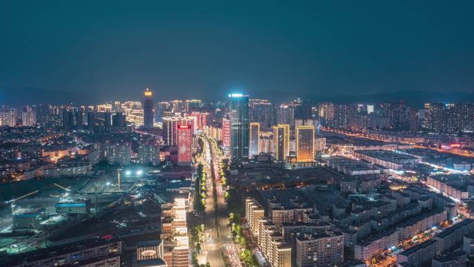 昆明北市区欣都龙城航拍延时