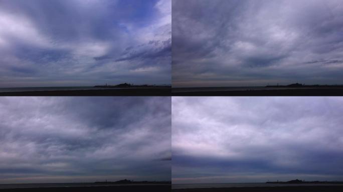 韩国光州广域市海边1080p云彩流动延时