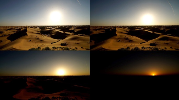 银川沙漠日落