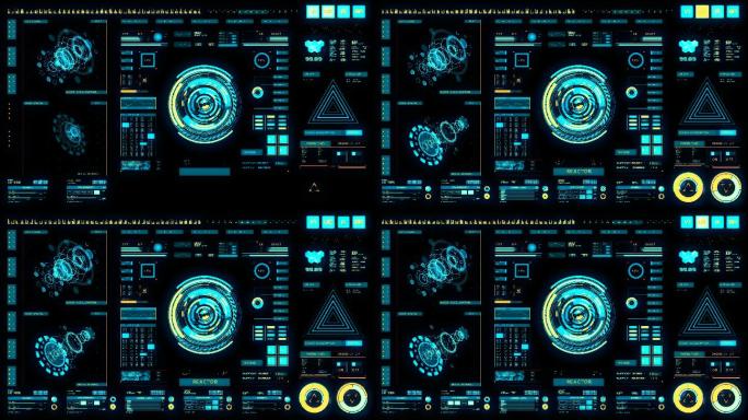 未来派界面数字屏幕