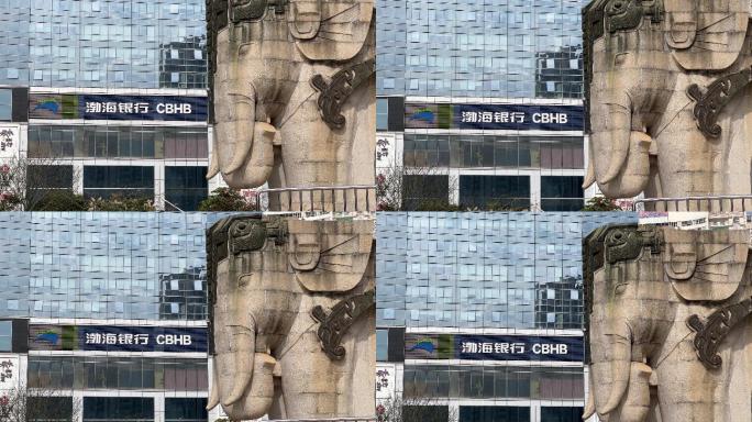 南宁五象广场大象雕像特写