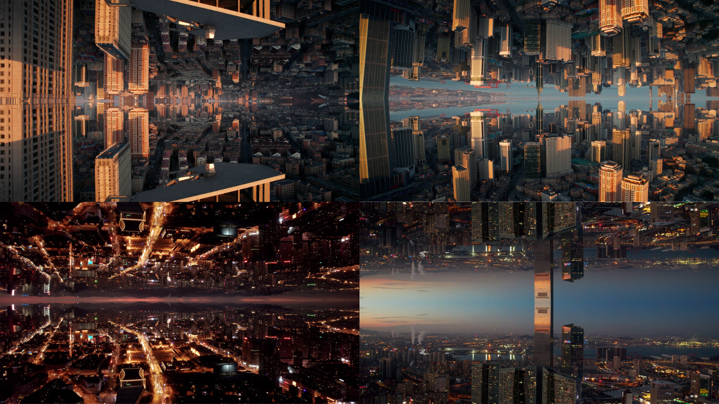 大气城市夜景镜像