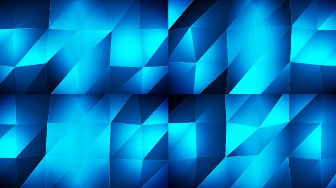 蓝色三角背景视频素材4K图像菱形方块
