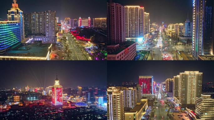 淄博市柳泉路灯光亮化夜景合辑后半段