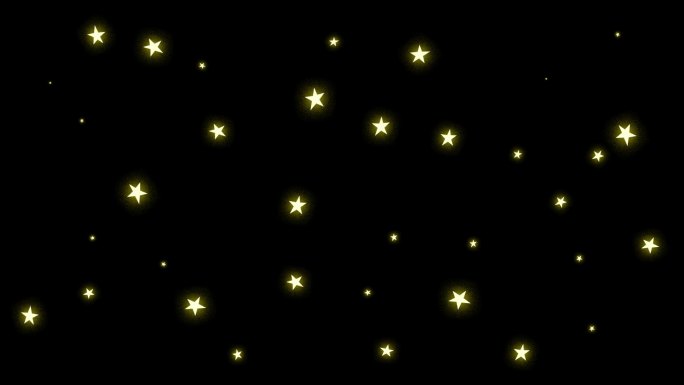 黄色星空星星粒子闪烁