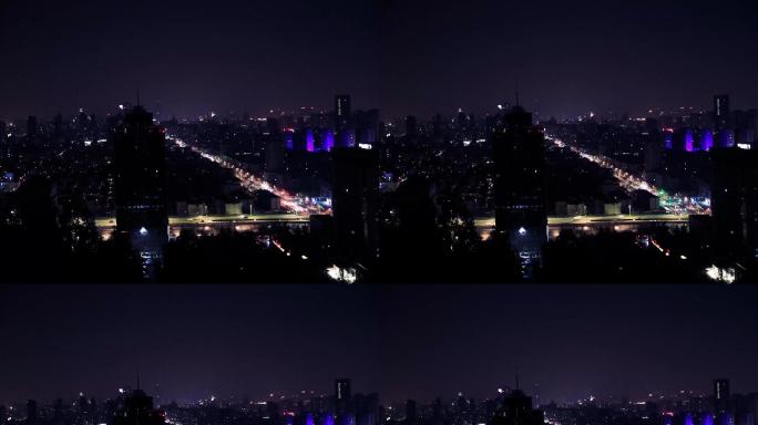 济南外环高架桥夜景延迟摄影2