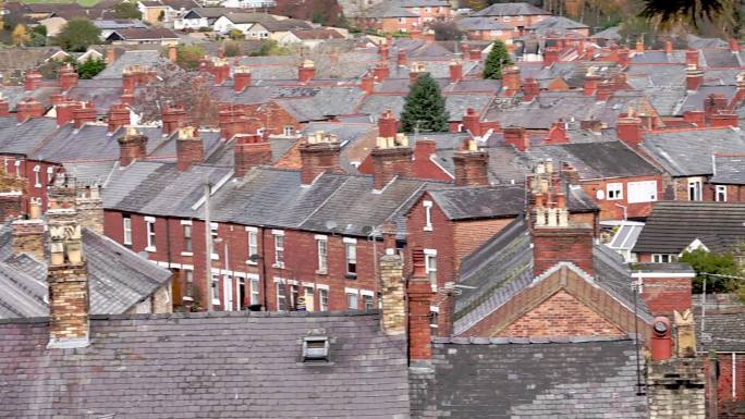一个英国小镇上的屋顶