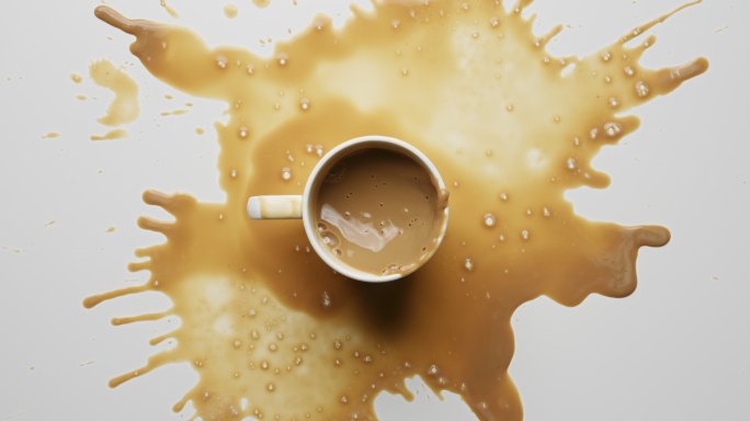 方糖落入咖啡杯创意咖啡广告热饮凉咖啡慢溢