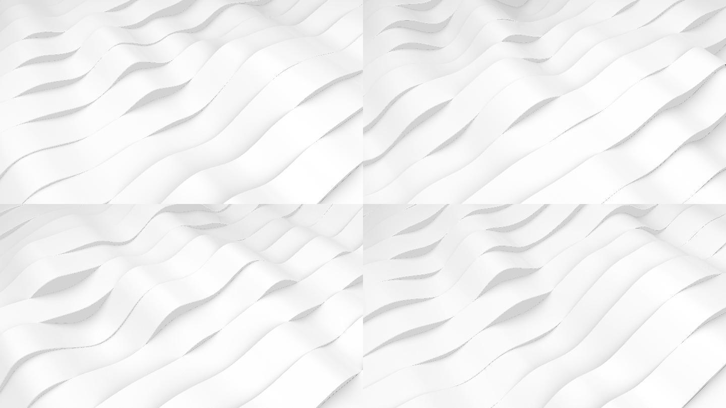 白色条纹波浪动画平滑三维幻灯片放映