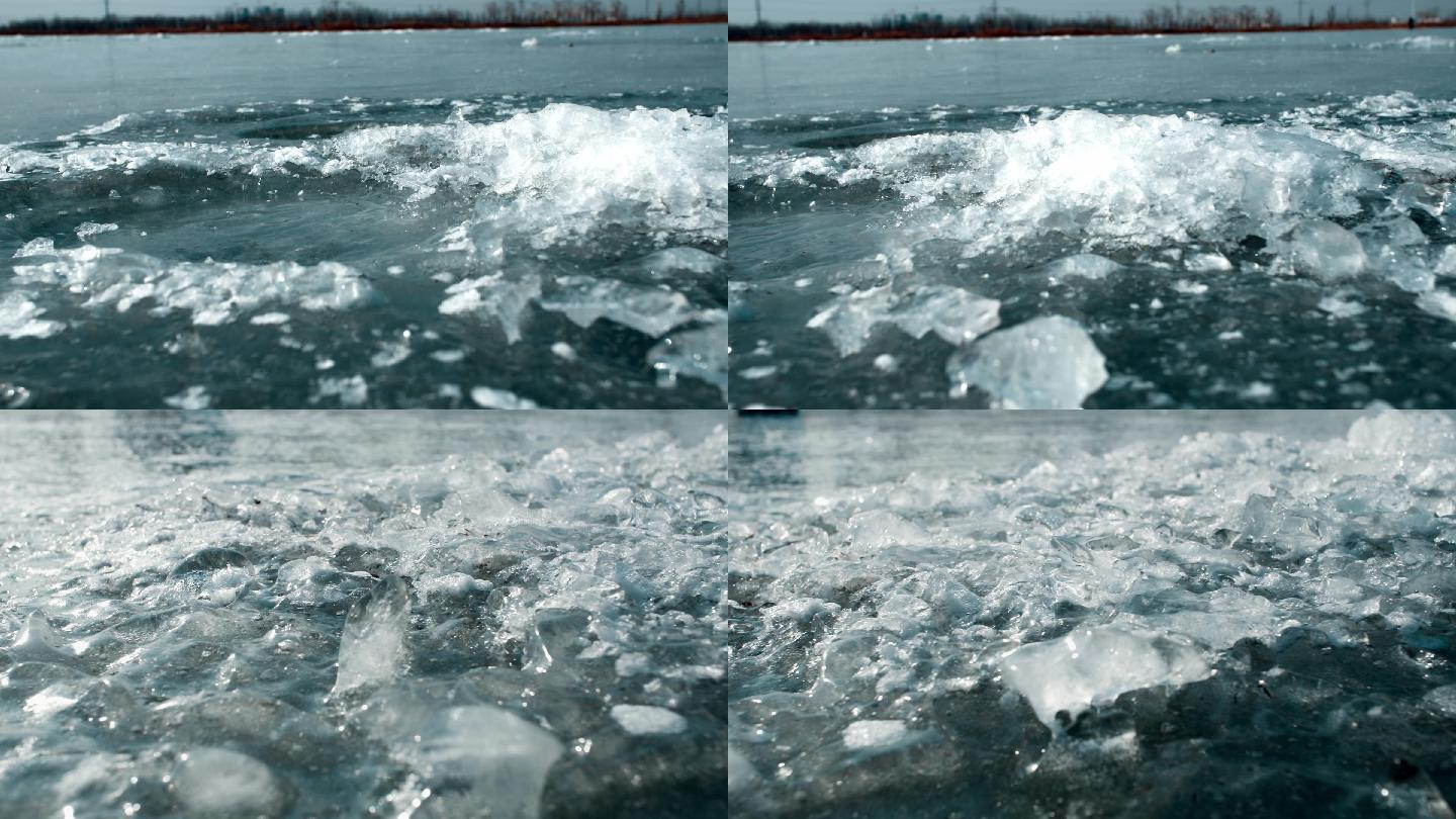 湖面上的碎冰